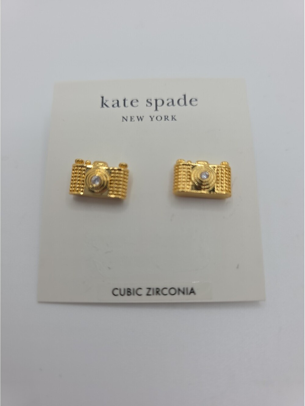Kate Spade New York Gold-Tone Away We Go Cubic Zirconia Gold Earrings